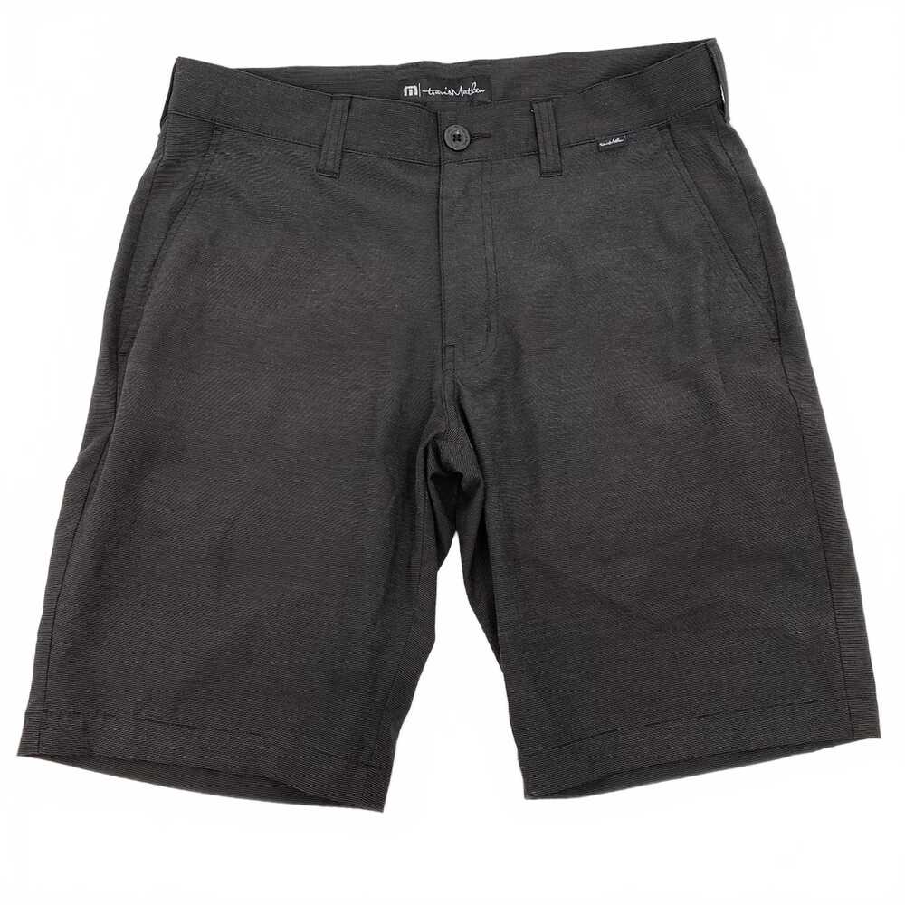 Travis Mathew Black Shorts | Men’s Regular 30, Flat Front Chino